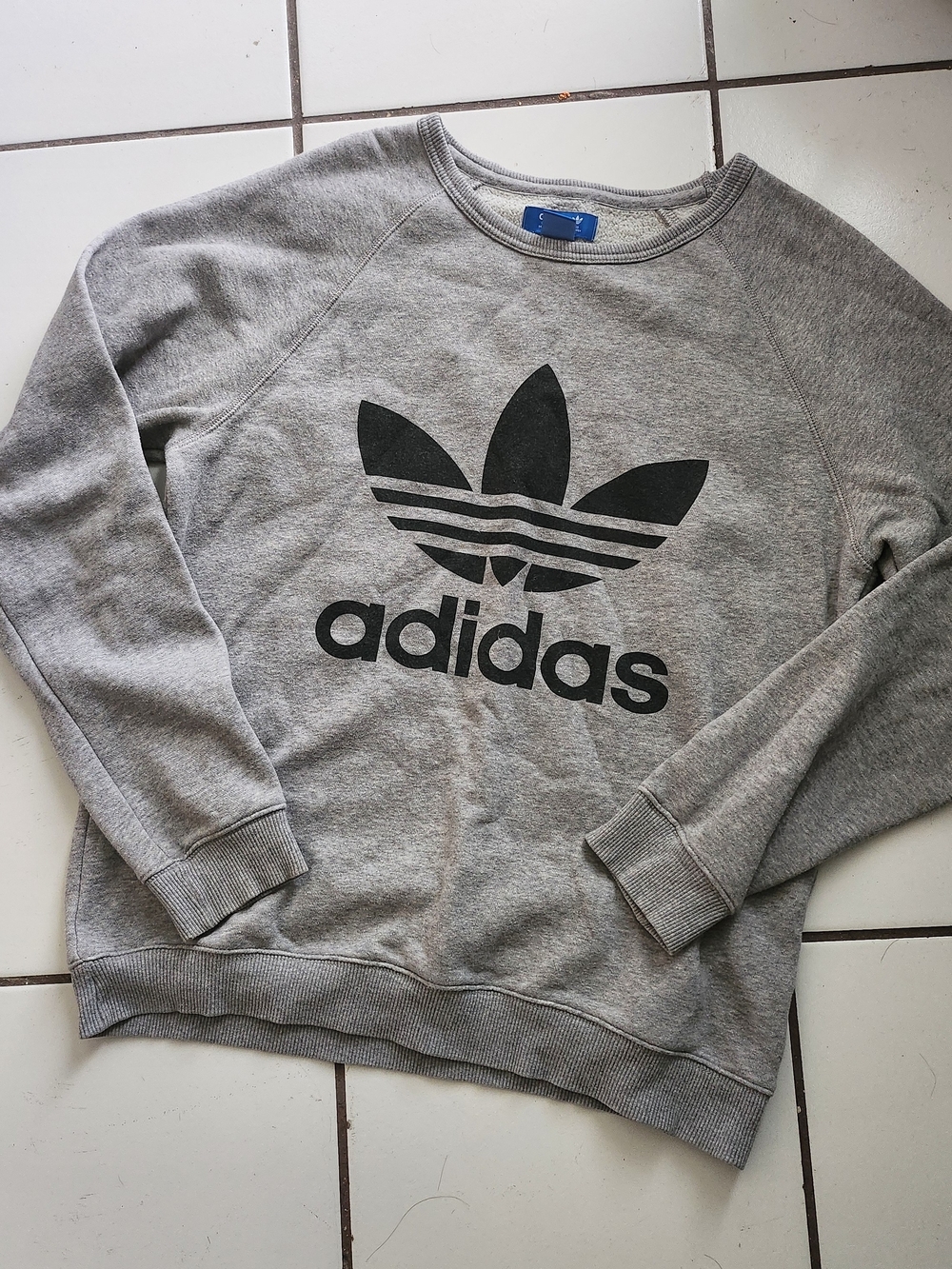 Adidas Trefoil Grey Crewneck Sweatshirt